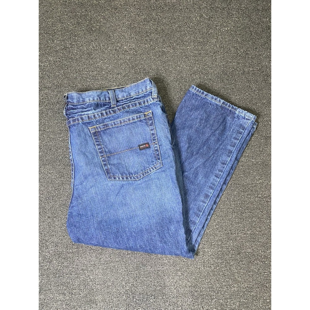 Ariat M4 FR Relaxed Boot Cut Work Jeans Blue Mens 50x30 Flame Resistant CAT 2